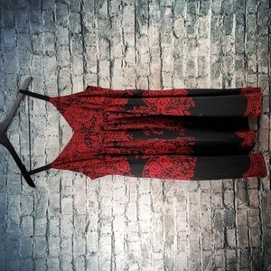 Apt. 9 Red and Black Midi Dress